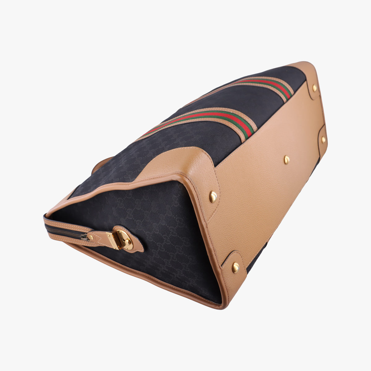 Ophidia Black×Brown canvas×leather 715773 H038963919オフィディア ブラック×ブラウン キャンバス×レザー 715773 H038963919
