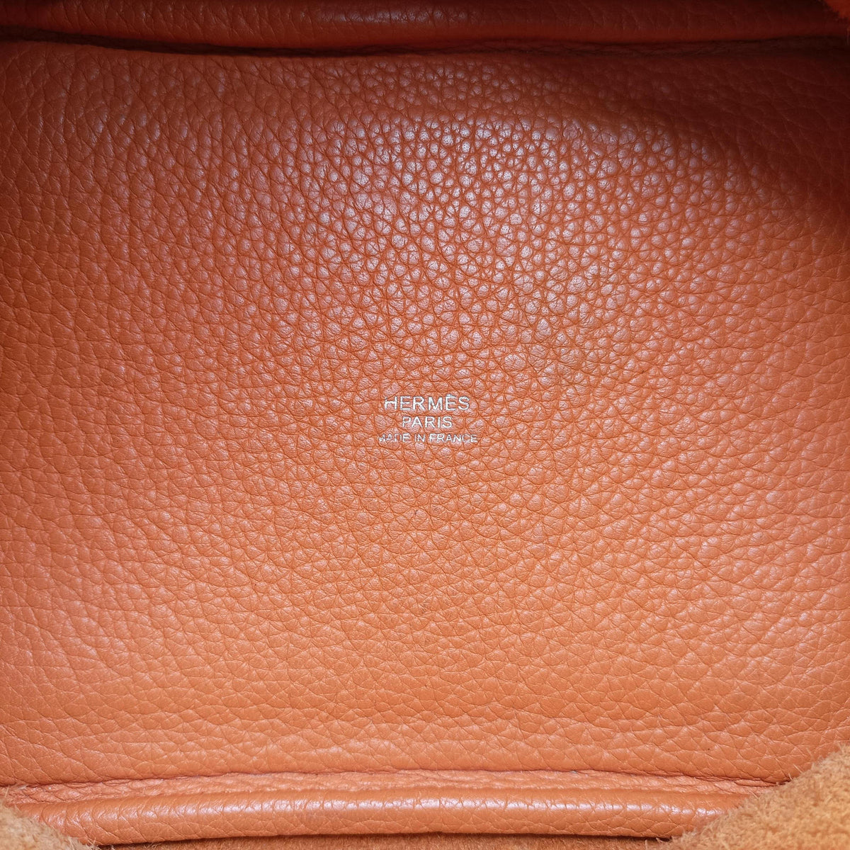 Picotin Lock Orange Taurillon Clemence F▢Mピコタン ロック オレンジ トリヨンクレマンス F▢M