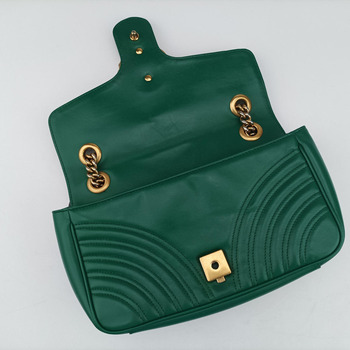 GG Marmont Green Leather 443497 G027711824GGマーモント グリーン レザー 443497 G027711824
