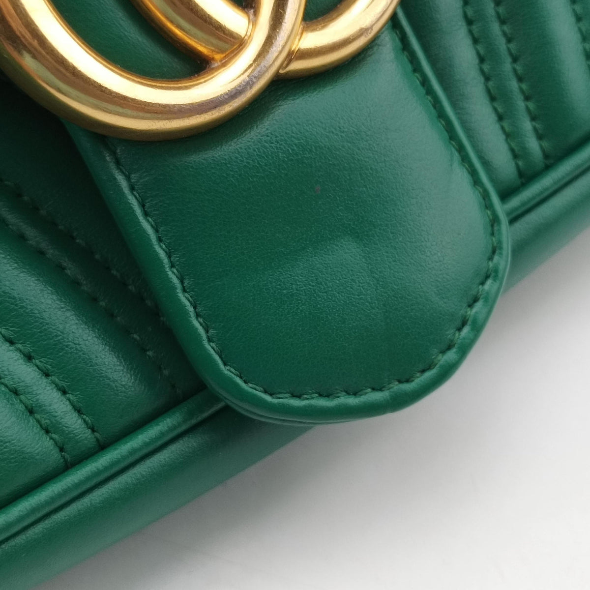 GG Marmont Green Leather 443497 G027711824GGマーモント グリーン レザー 443497 G027711824