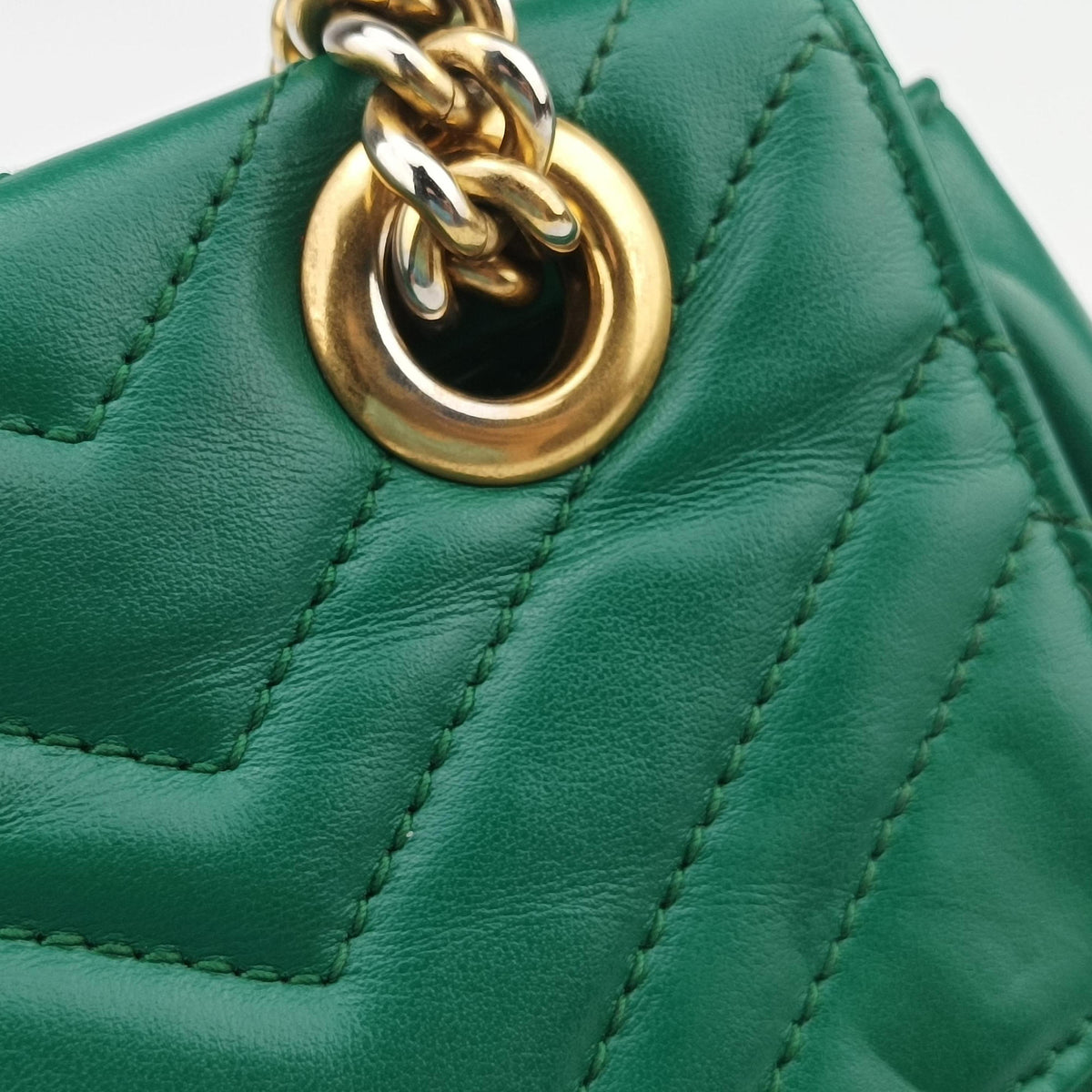 GG Marmont Green Leather 443497 G027711824GGマーモント グリーン レザー 443497 G027711824