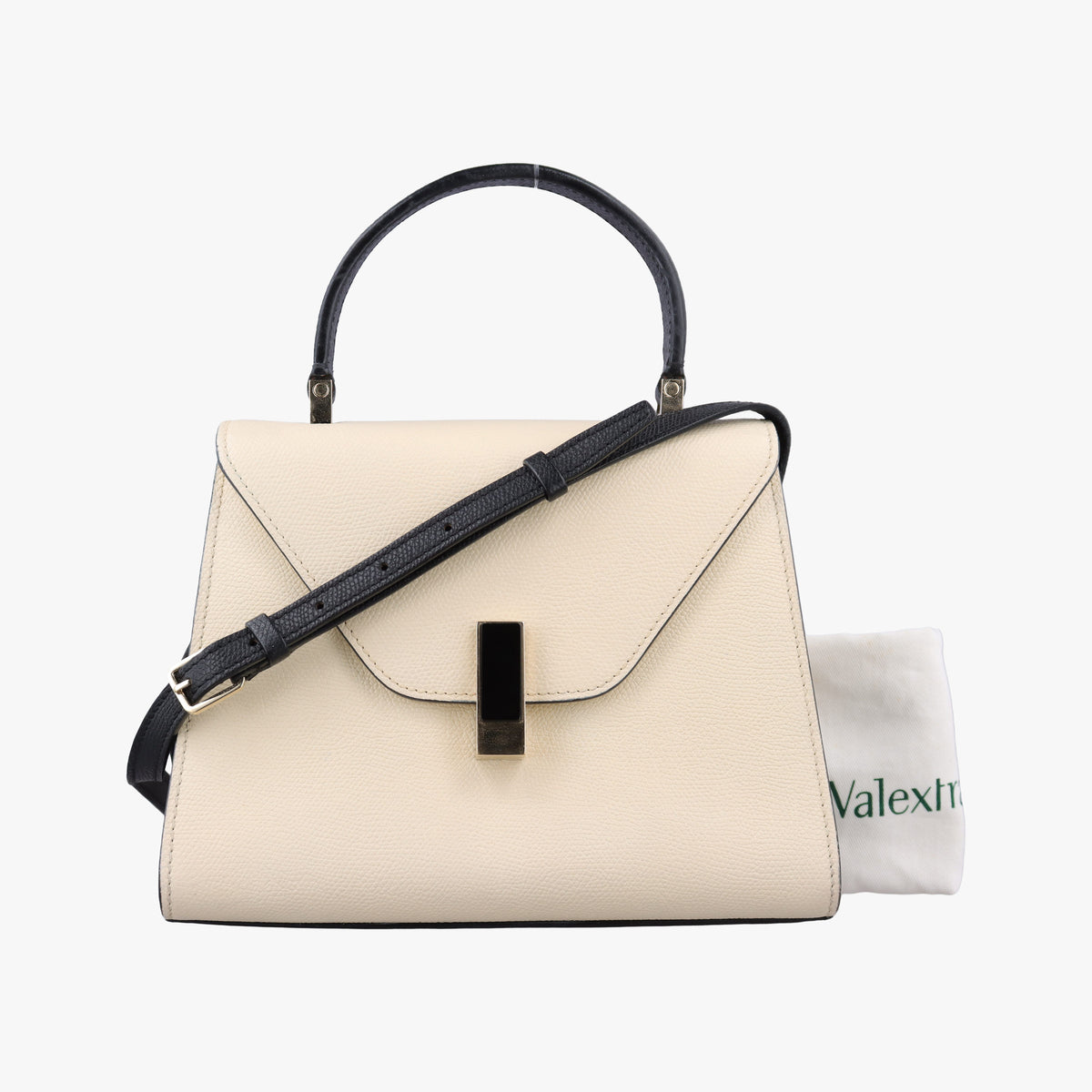 Iside White × Black Calfskin N 489349イジィデ ホワイト × ブラック カーフスキン N 489349