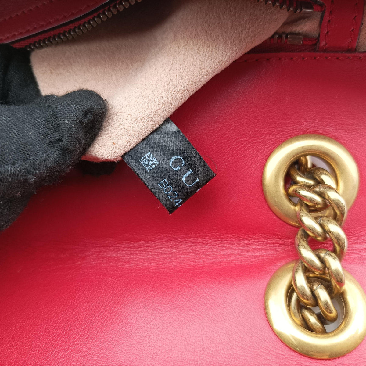 GG Marmont Red Leather 443497 B024424555GGマーモント レッド レザー 443497 B024424555