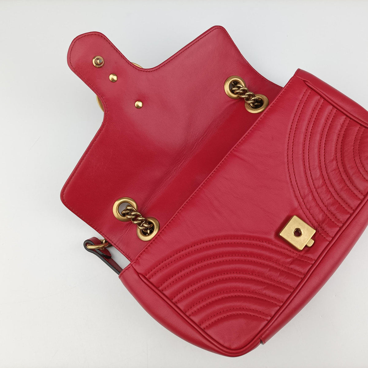 GG Marmont Red Leather 443497 B024424555GGマーモント レッド レザー 443497 B024424555