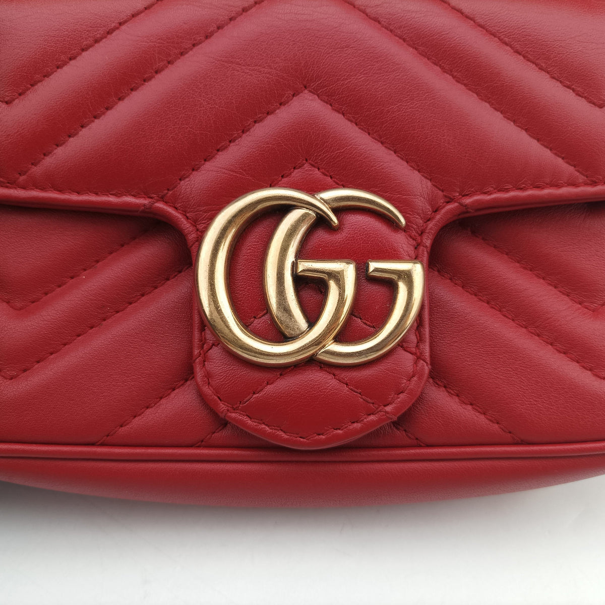 GG Marmont Red Leather 476433 GGマーモント レッド レザー 476433