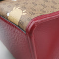 Doraemon GG Supreme Beige×Red PVC coated canvas×Leather 654345 G033863020ドラえもんGGスプリーム ベージュ×レッド PVCコーティングキャンバス×レザー 654345 G033863020