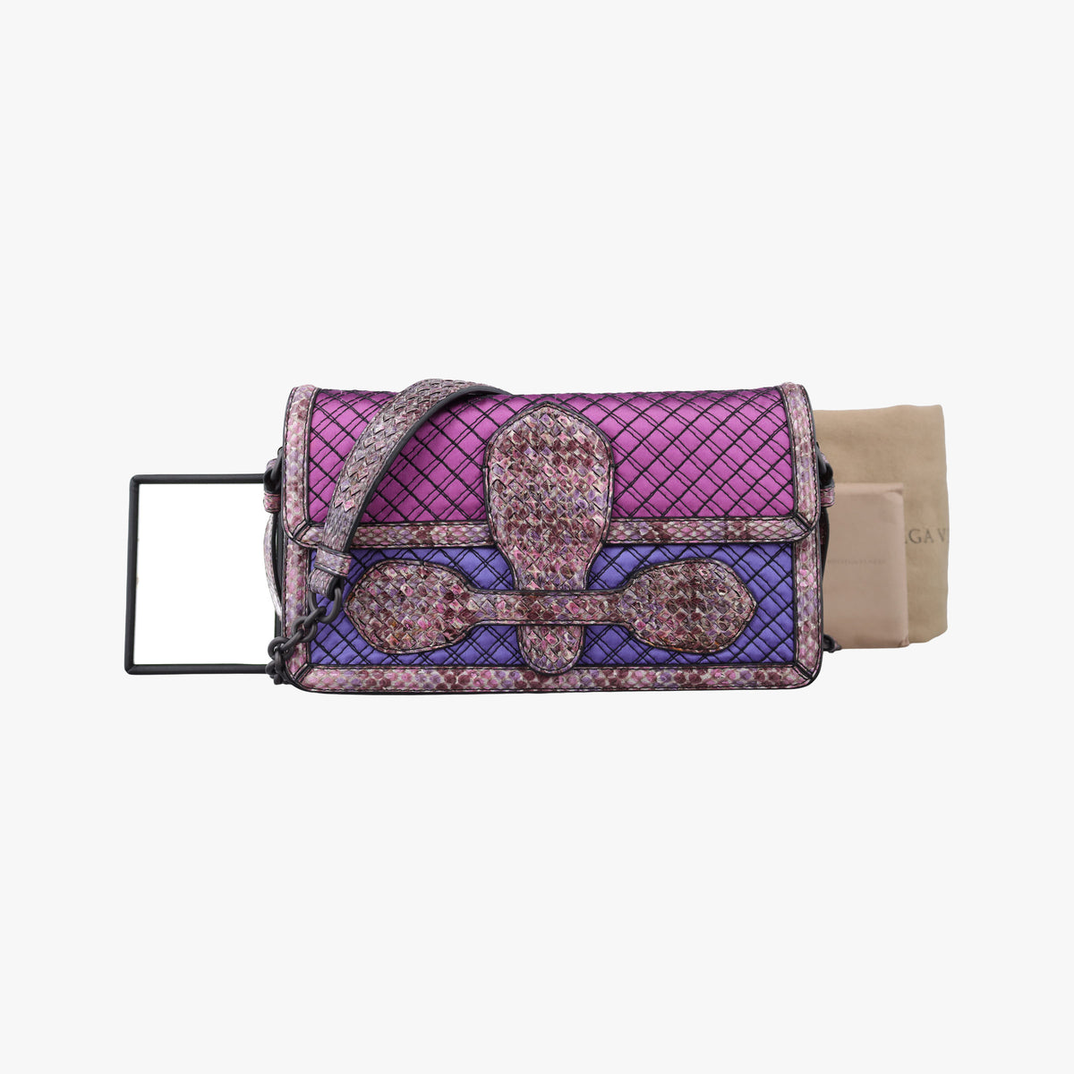 intrecciato Purple Series Leather x Snake skin B05776340D IC Chipイントレチャート パープル系 レザー×パイソン B05776340D ICチップ