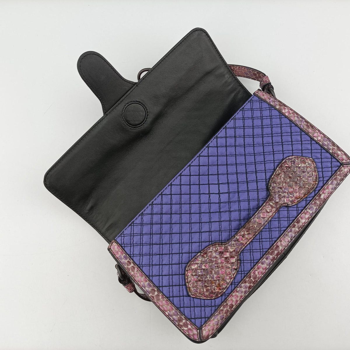 intrecciato Purple Series Leather x Snake skin B05776340D IC Chipイントレチャート パープル系 レザー×パイソン B05776340D ICチップ