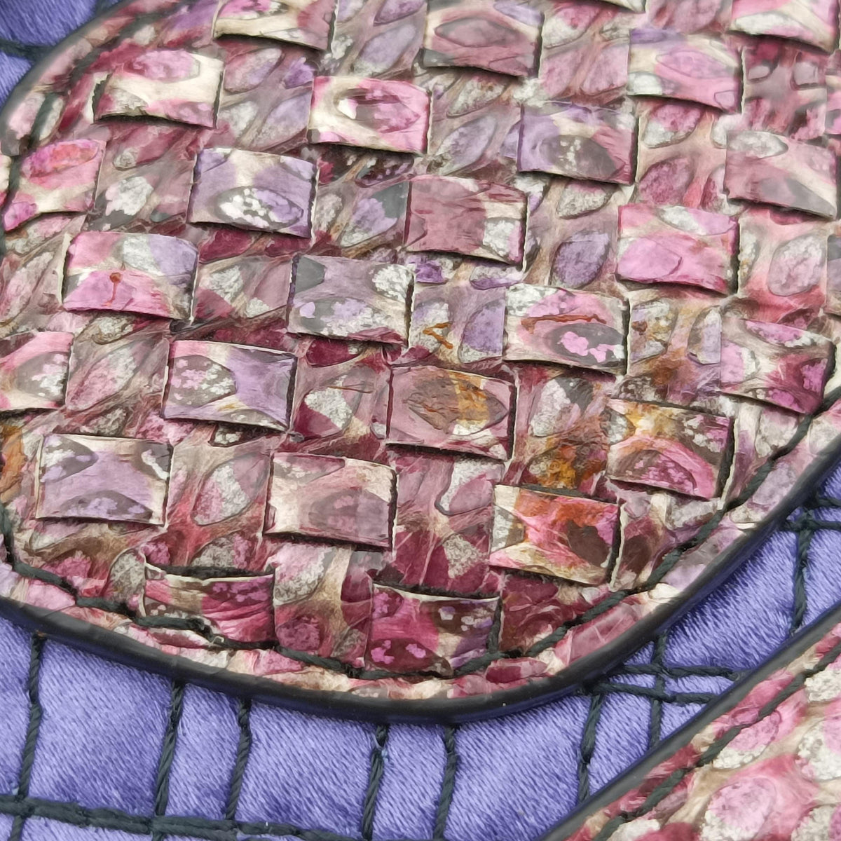 intrecciato Purple Series Leather x Snake skin B05776340D IC Chipイントレチャート パープル系 レザー×パイソン B05776340D ICチップ