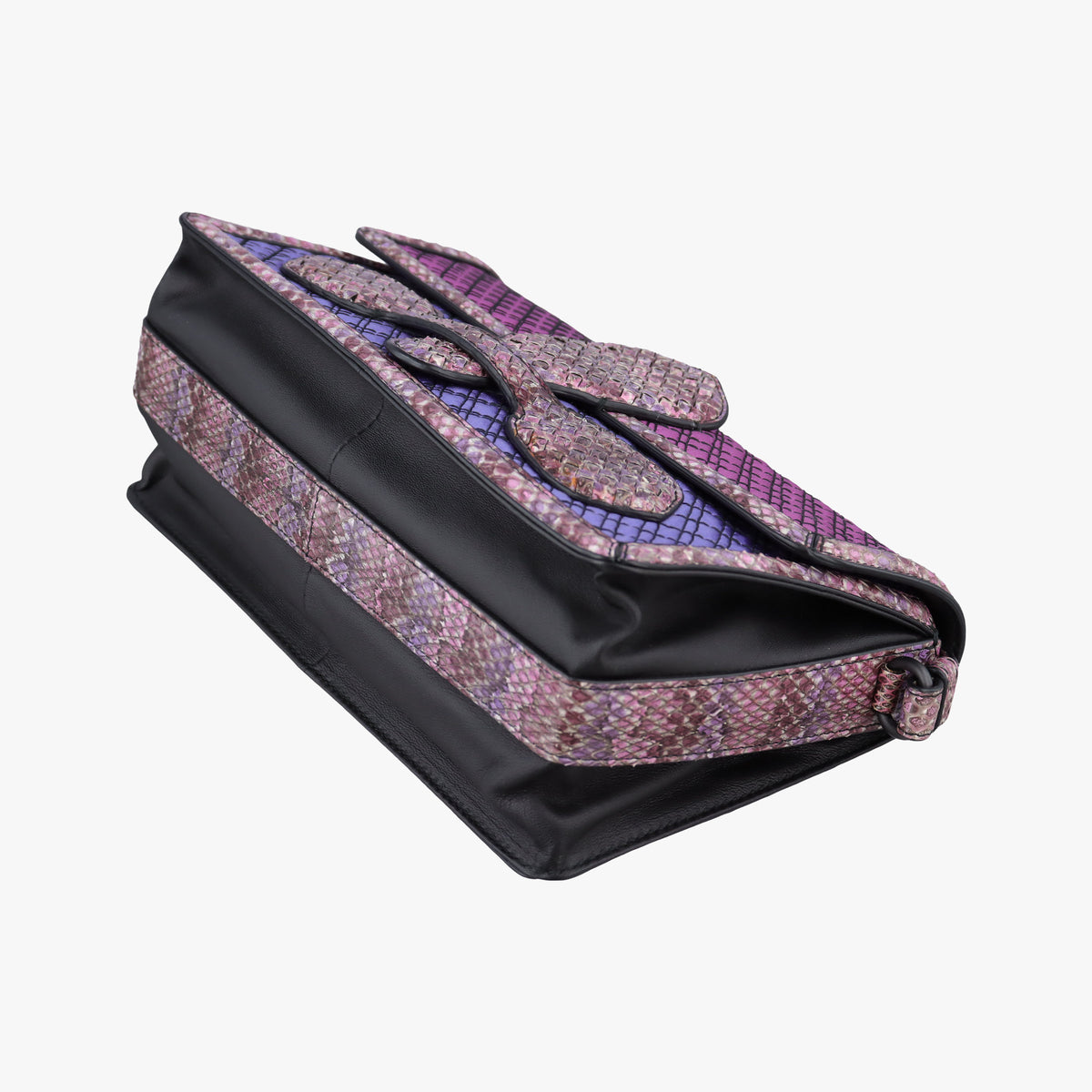 intrecciato Purple Series Leather x Snake skin B05776340D IC Chipイントレチャート パープル系 レザー×パイソン B05776340D ICチップ