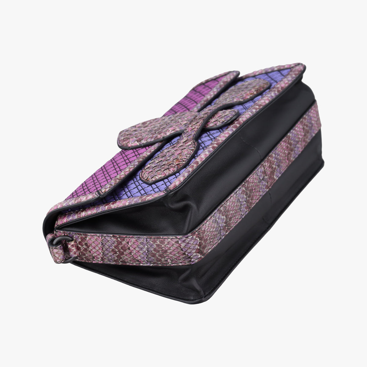 intrecciato Purple Series Leather x Snake skin B05776340D IC Chipイントレチャート パープル系 レザー×パイソン B05776340D ICチップ