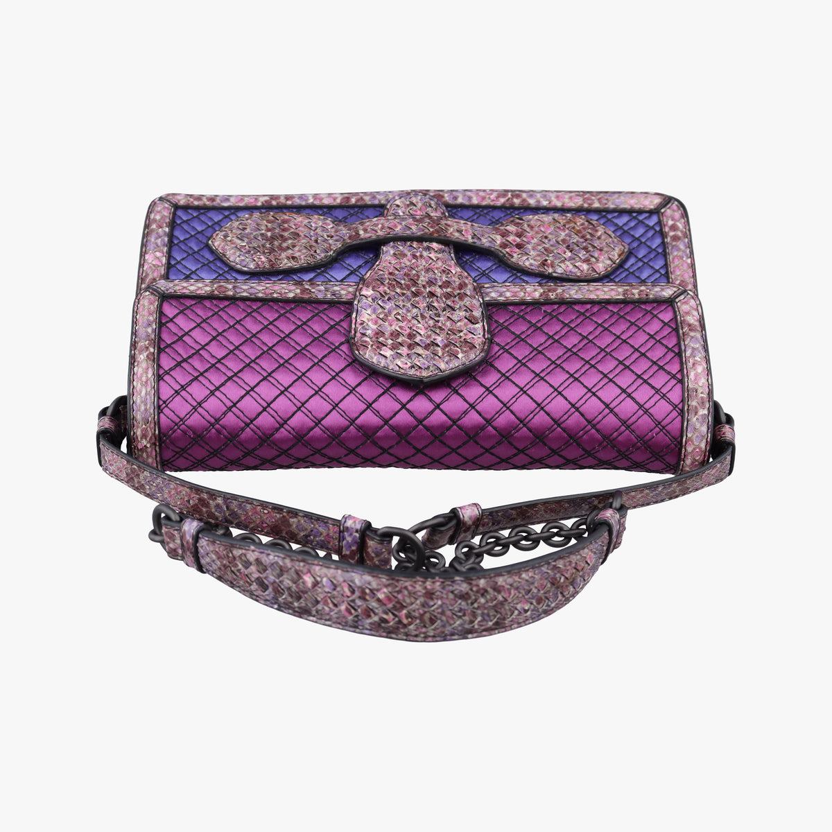 intrecciato Purple Series Leather x Snake skin B05776340D IC Chipイントレチャート パープル系 レザー×パイソン B05776340D ICチップ