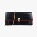 Crocodile Embossed Skull Black Leather 414659.436430クロコダイル スカル ブラック レザー 414659.436430