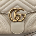 GG Marmont White Leather 498100 B025701636GGマーモント ホワイト レザー 498100 B025701636