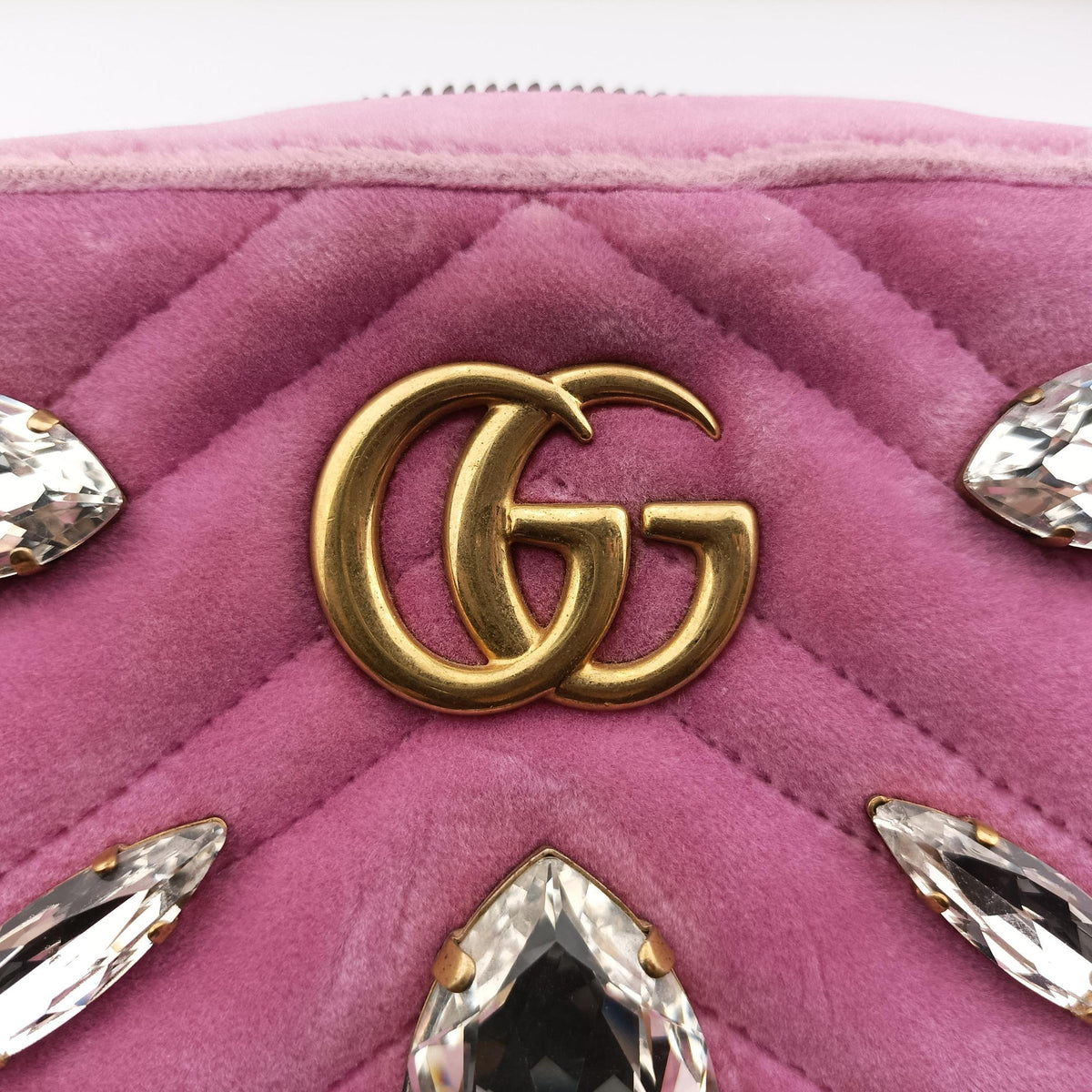 GG Marmont Pink velour 448065 H023187256GGマーモント ピンク ベロア 448065 H023187256
