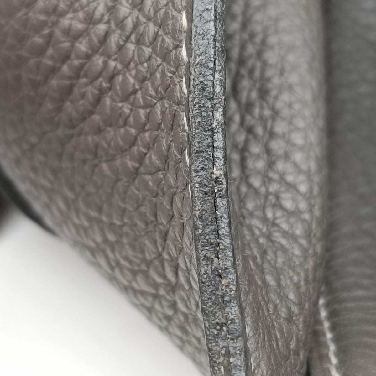 STEVE BESACE Grey Taurillon Clemence 055080CK 15O▢Lスティーブ ブサス グレー トリヨンクレマンス 055080CK 15O▢L