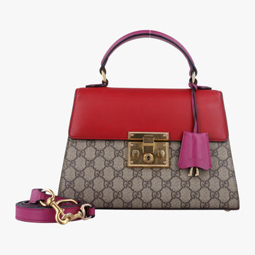 グッチ Gucci ショルダーバッグ レディース パドロック グレー PVCコーティングキャンバス×レザー 453188 C021343751