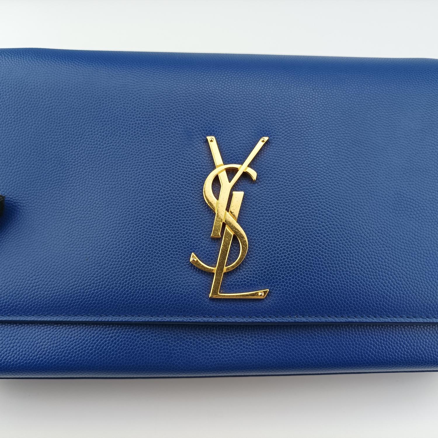 イヴサンローラン Yves saint Laurent ショルダーバッグ レディース ケイト ブルー レザー PLB364021.1015