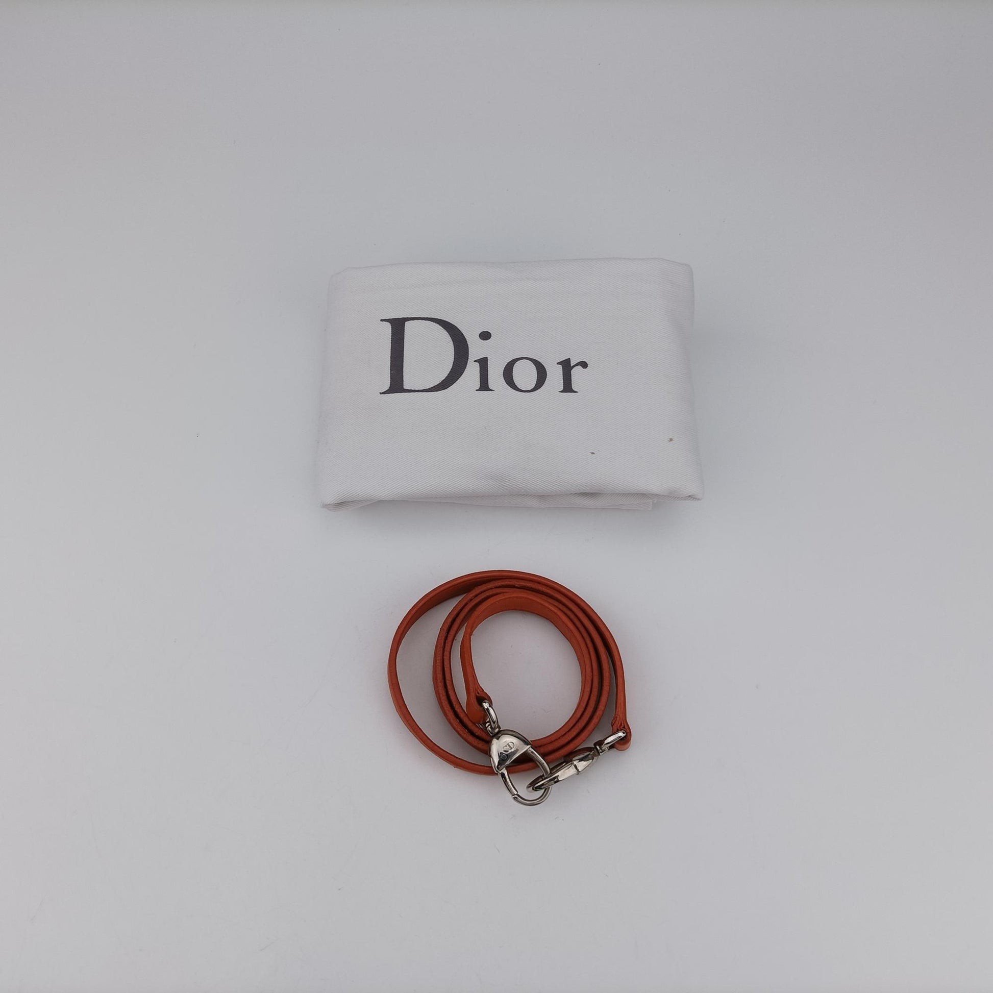 クリスチャンディオール Christian Dior ショルダーバッグ レディース レディディオール アベニュー オレンジ ラムスキン 11-MA-0028