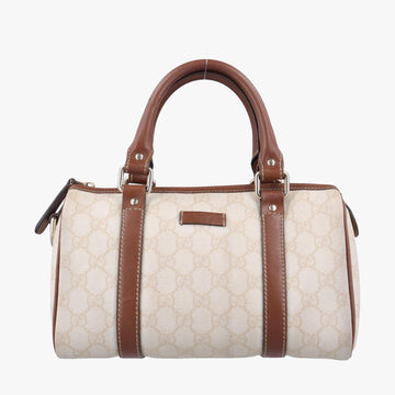 グッチ Gucci ボストンバッグ レディース GGプラス GGスプリーム ホワイト PVCコーティングキャンバス 193604 A1255933