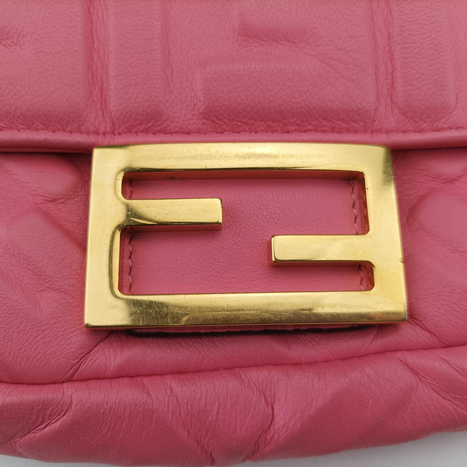 フェンディ Fendi ショルダーバッグ レディース マンマバケット ピンク レザー 8BS017 A72V 198-10429