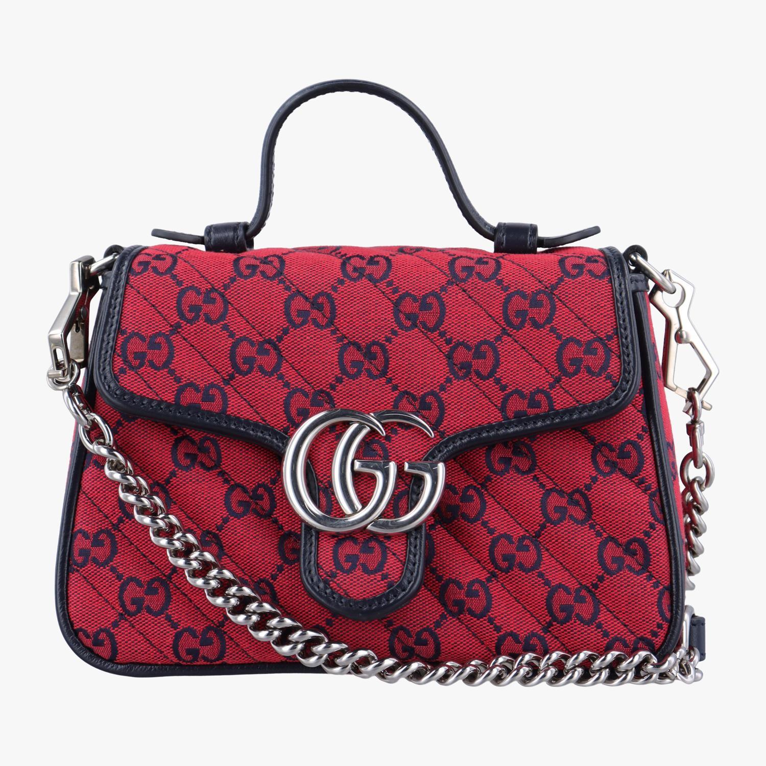 グッチ Gucci ショルダーバッグ レディース GGマーモント レッド キャンバス 583571 E034476955