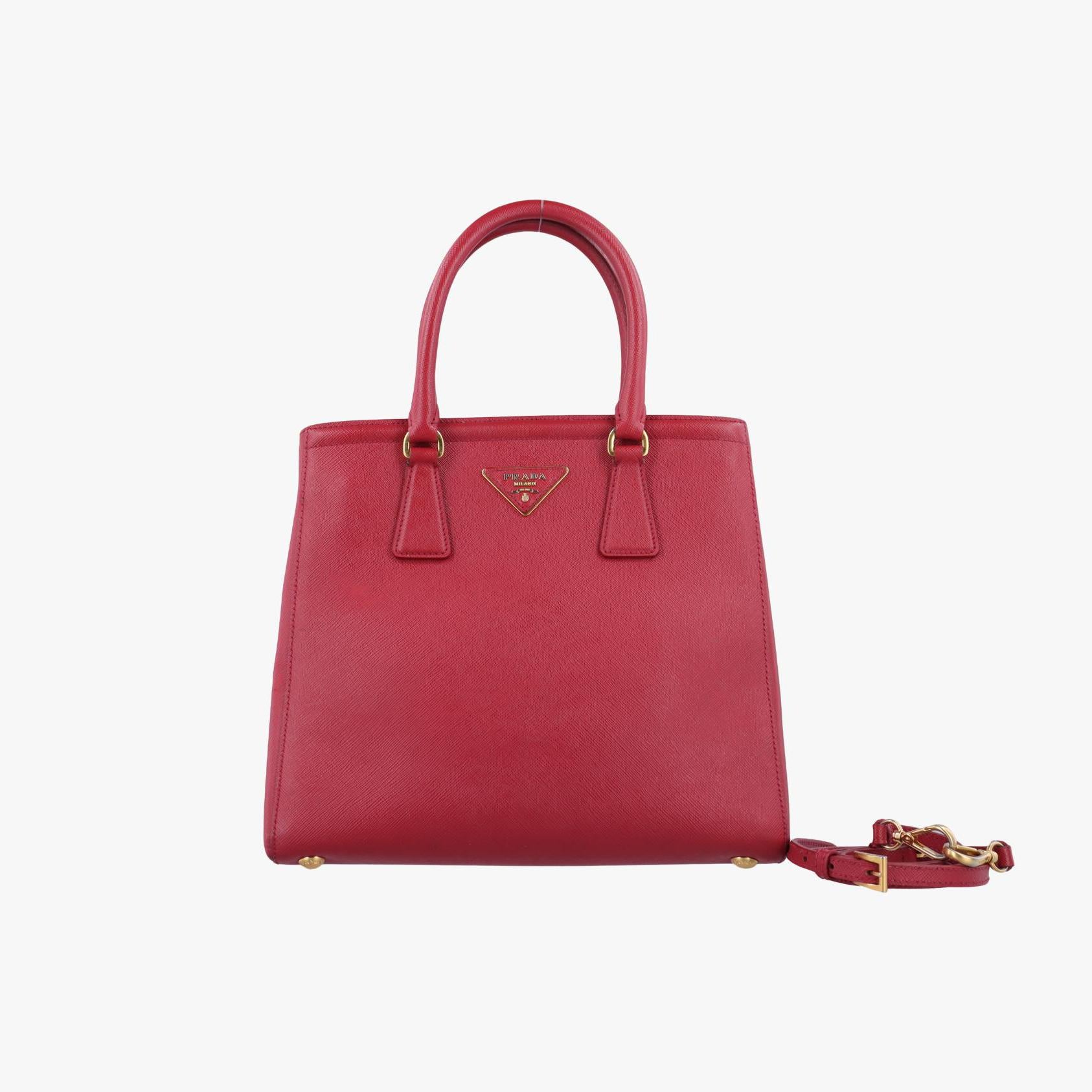 プラダ Prada ショルダーバッグ レディース ガレリア レッド サフィアーノ レザー B2490M 7/A 158