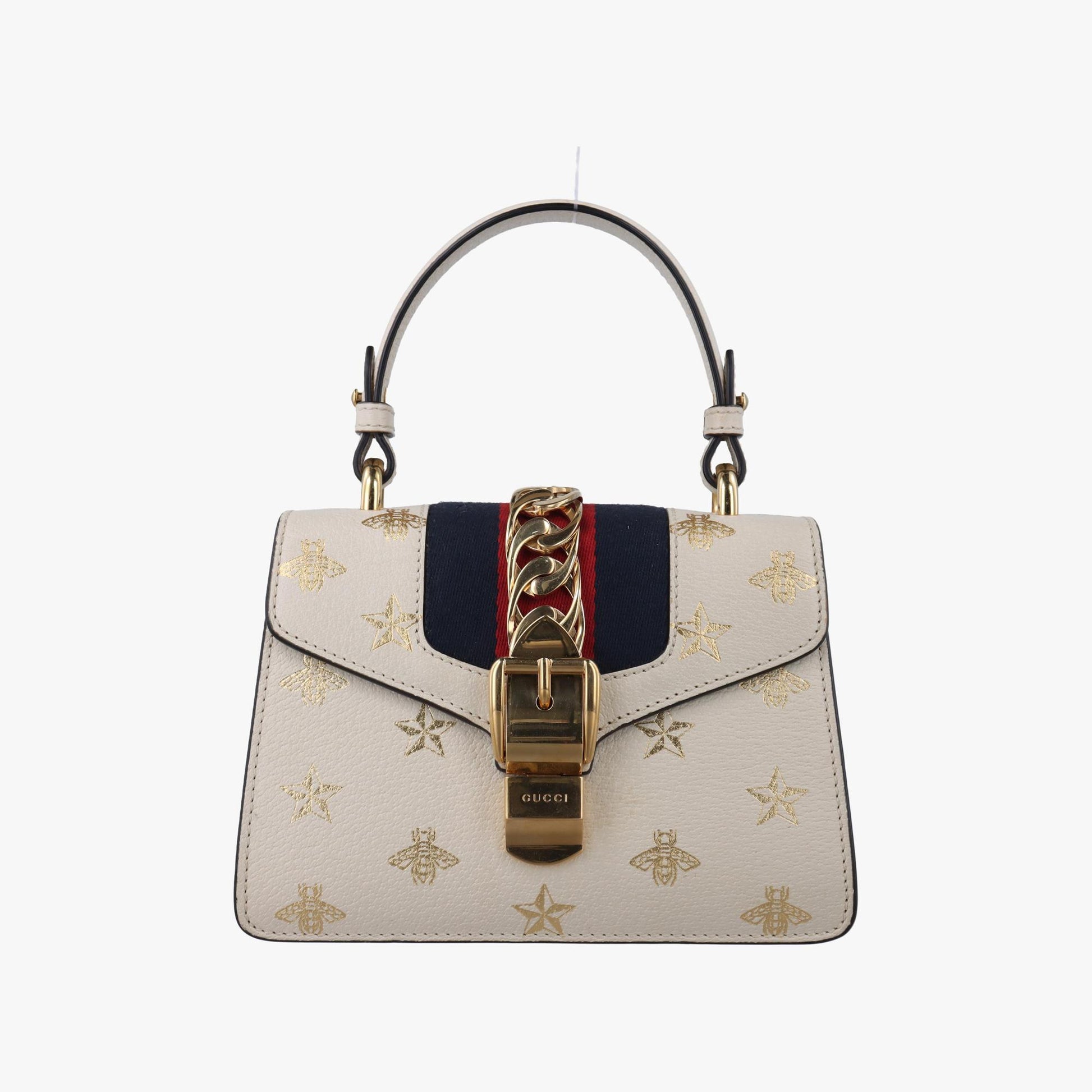 グッチ Gucci ショルダーバッグ レディース シルヴィ ホワイト レザー 470270 493075