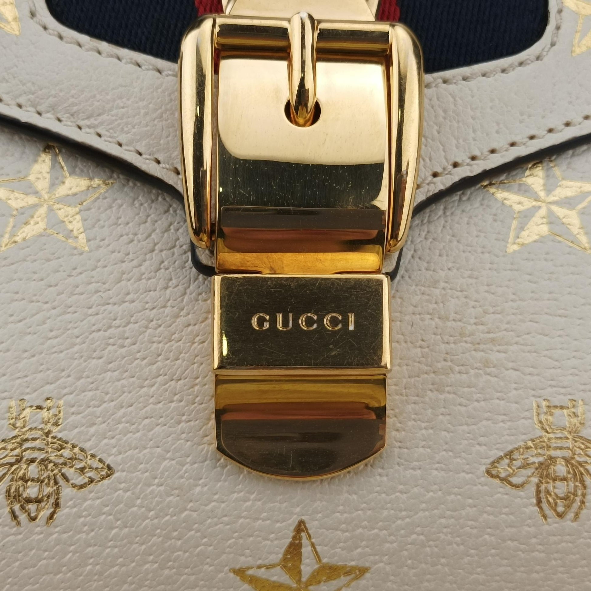 グッチ Gucci ショルダーバッグ レディース シルヴィ ホワイト レザー 470270 493075