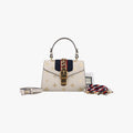 グッチ Gucci ショルダーバッグ レディース シルヴィ ホワイト レザー 470270 493075