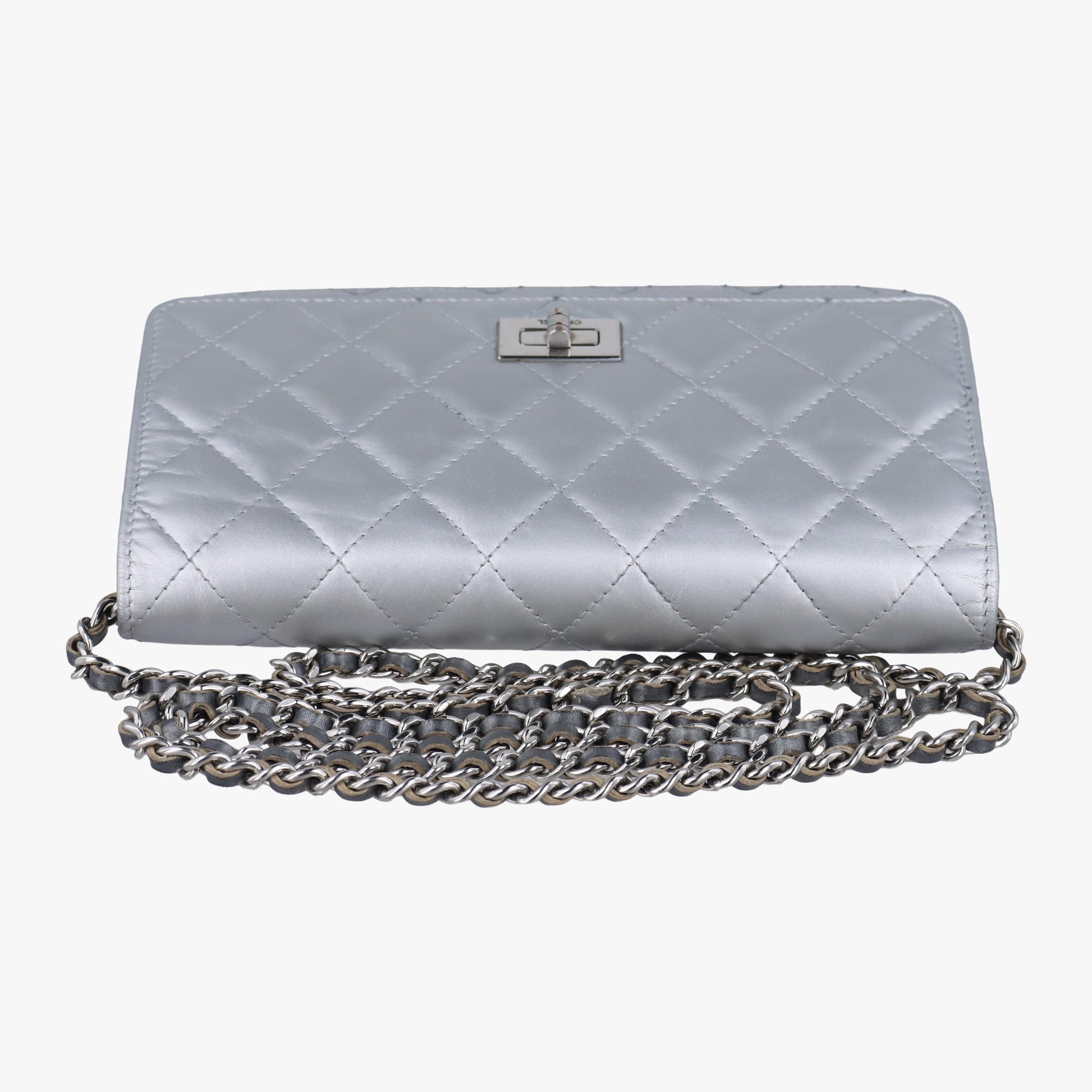 シャネル Chanel ショルダーバッグ レディース 2.55 シルバー レザー A80834 22356422