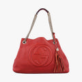 グッチ Gucci ショルダーバッグ レディース ソーホー レッド レザー 308982 D014349406