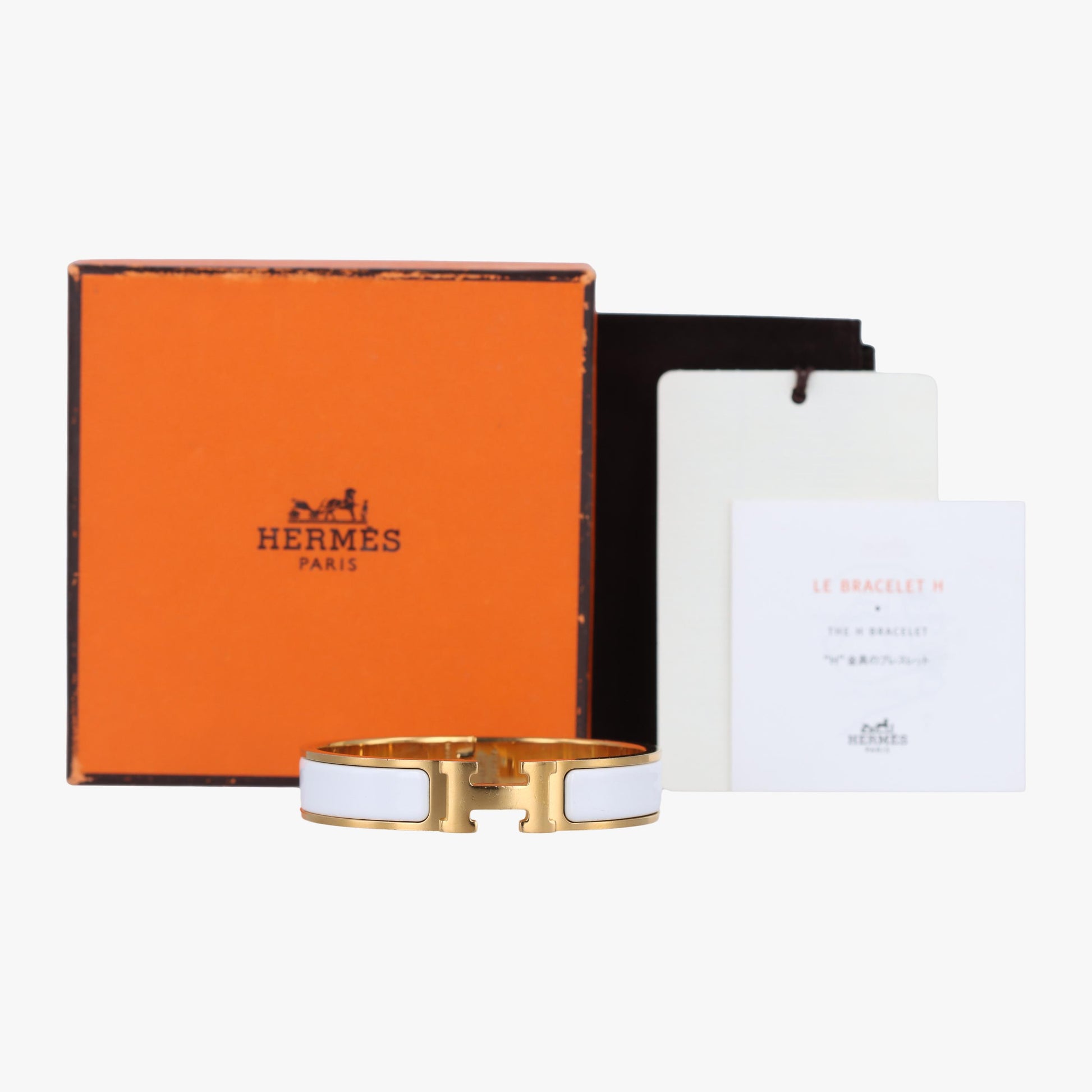 エルメス Hermes ブレスレット レディース クリッククラックブレスレット ホワイト GP SP1104