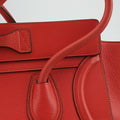 セリーヌ Celine ハンドバッグ レディース ラゲージマイクロショッパー レッド レザー S-LA-4124 S-CT-3164