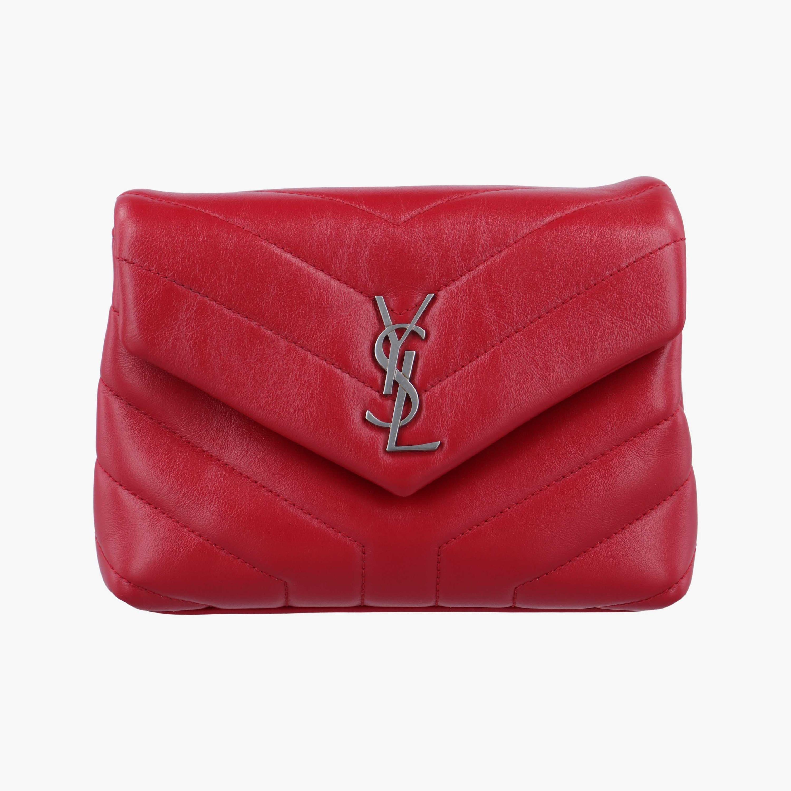 イヴサンローラン Yves saint Laurent ショルダーバッグ レディース モノグラム ルルトイ レッド レザー PLB467072.0118