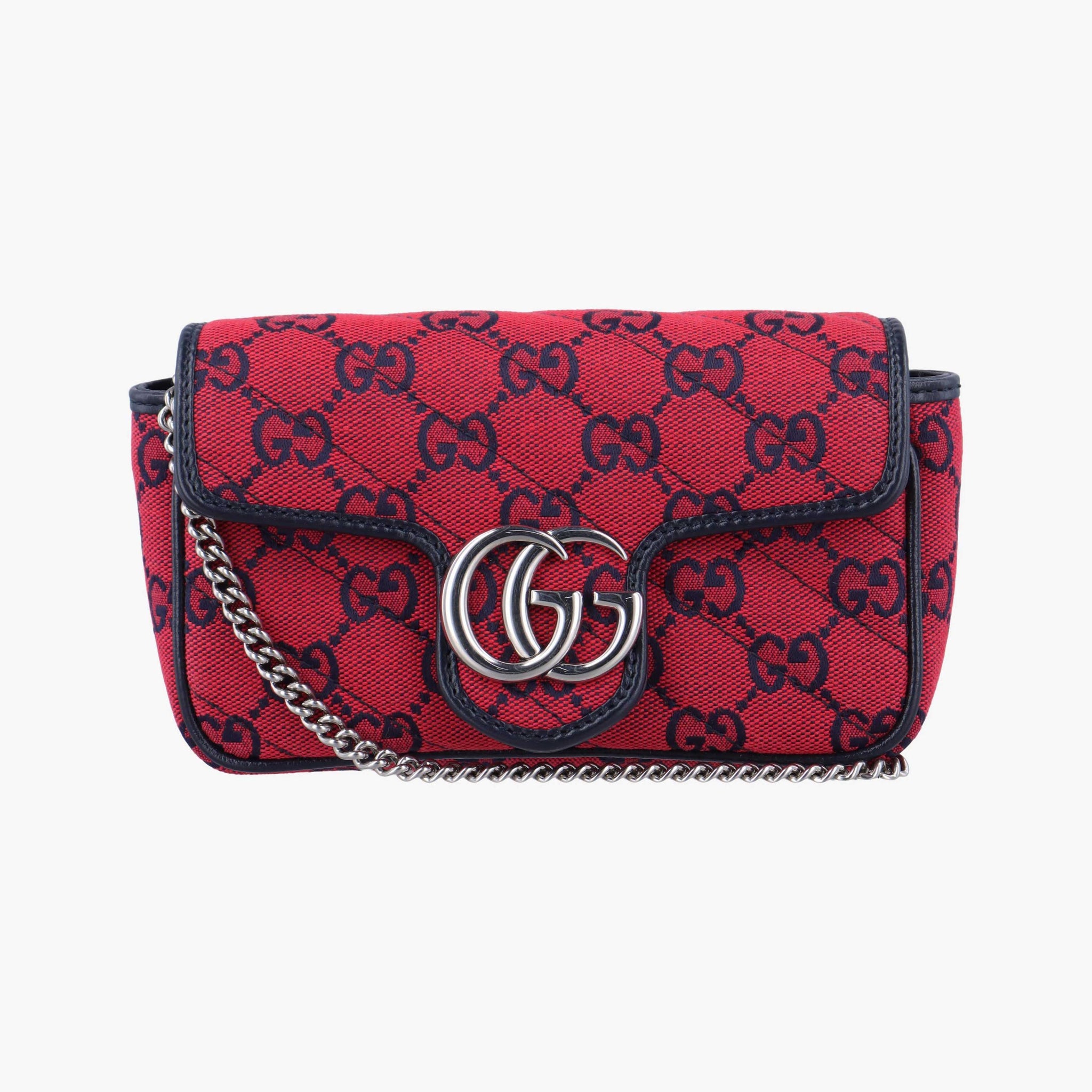 グッチ Gucci ショルダーバッグ レディース GGマーモント レッド ジャガード 661332.0416