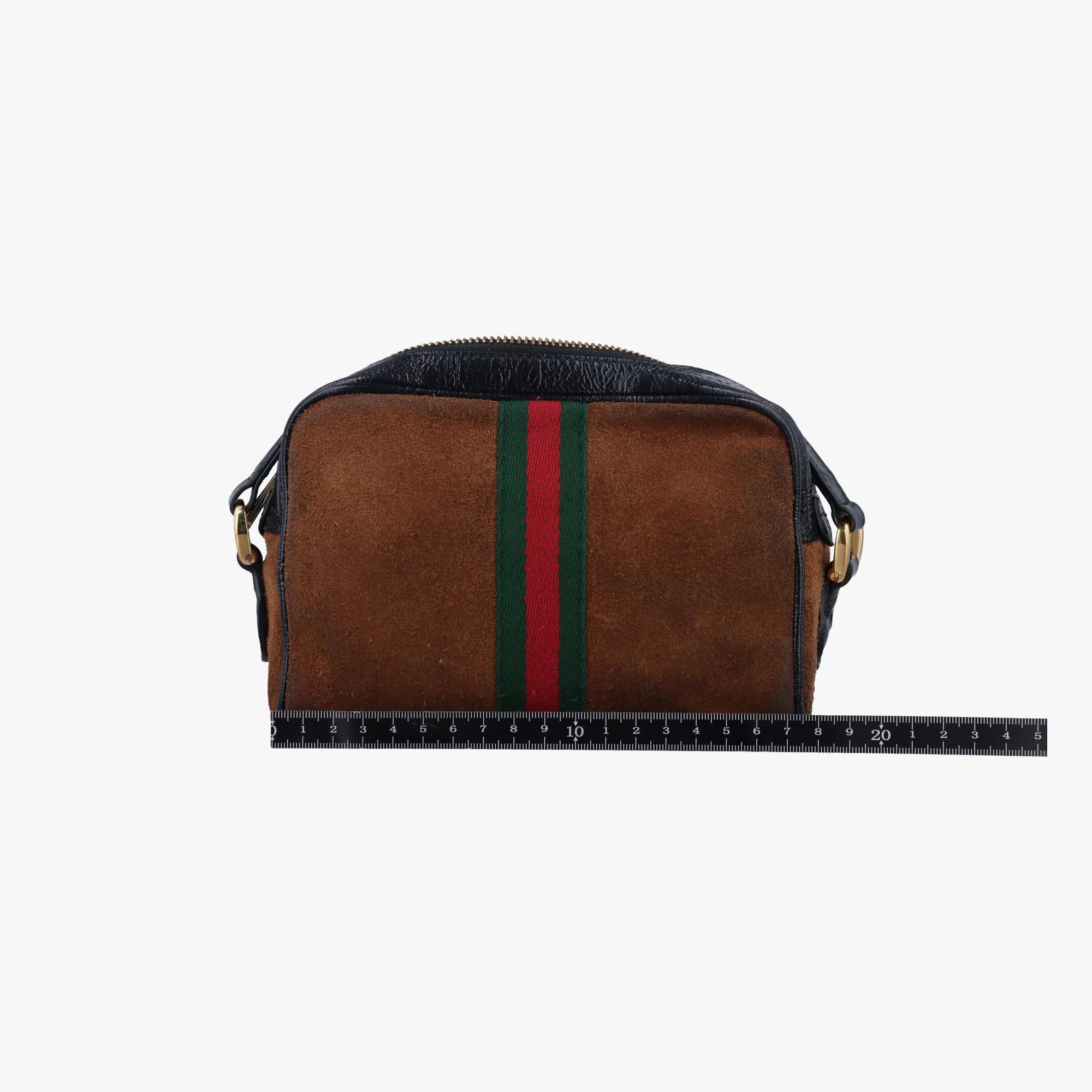 グッチ Gucci ショルダーバッグ レディース オフィディア ブラウン×マルチ スエード×レザー×キャンバス 573321