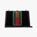 グッチ Gucci ショルダーバッグ レディース シルヴィ ブラック×マルチ ベロア×レザー×キャンバス 524405 498075