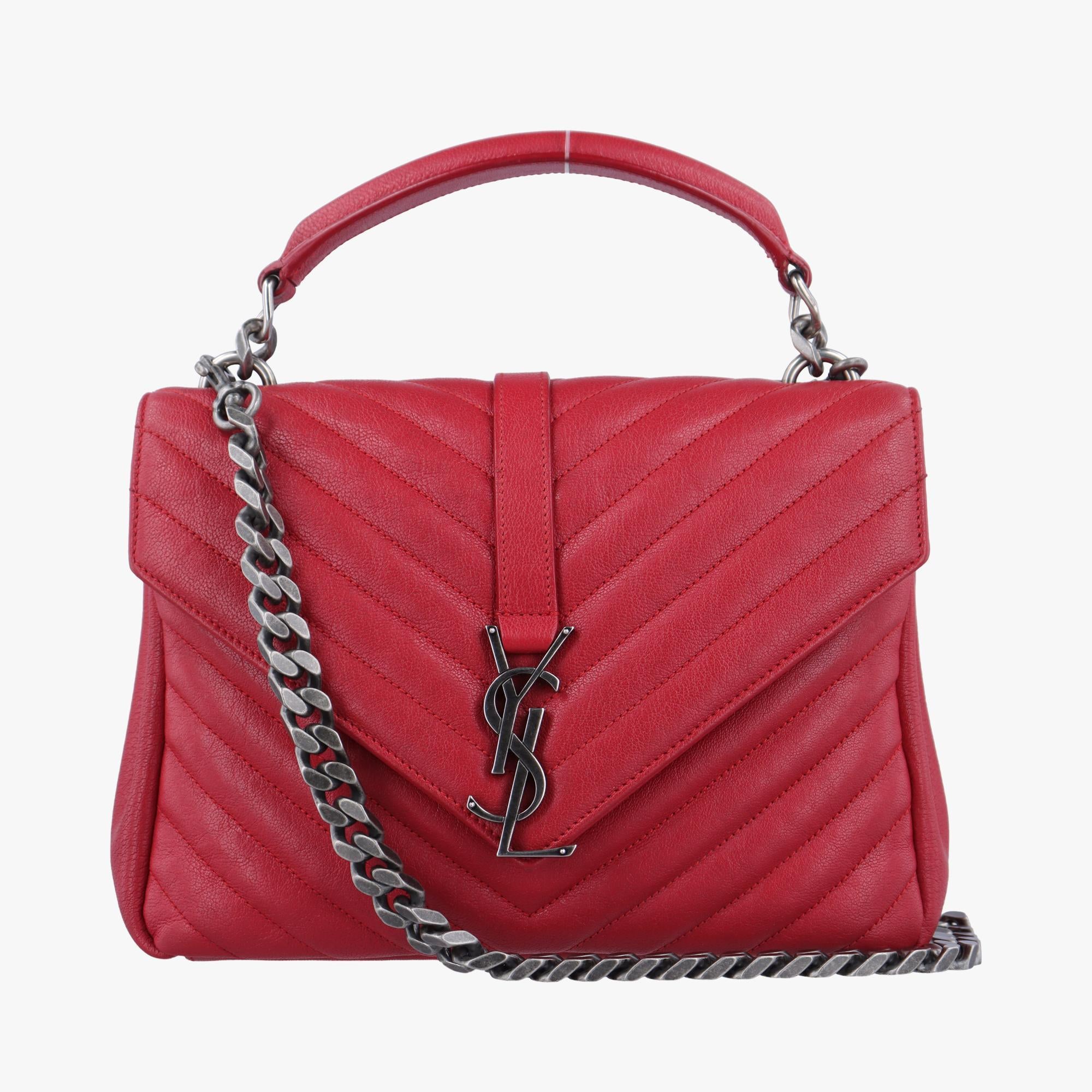 イヴサンローラン Yves saint Laurent ショルダーバッグ レディース カレッジ レッド レザー DMR392737.1215