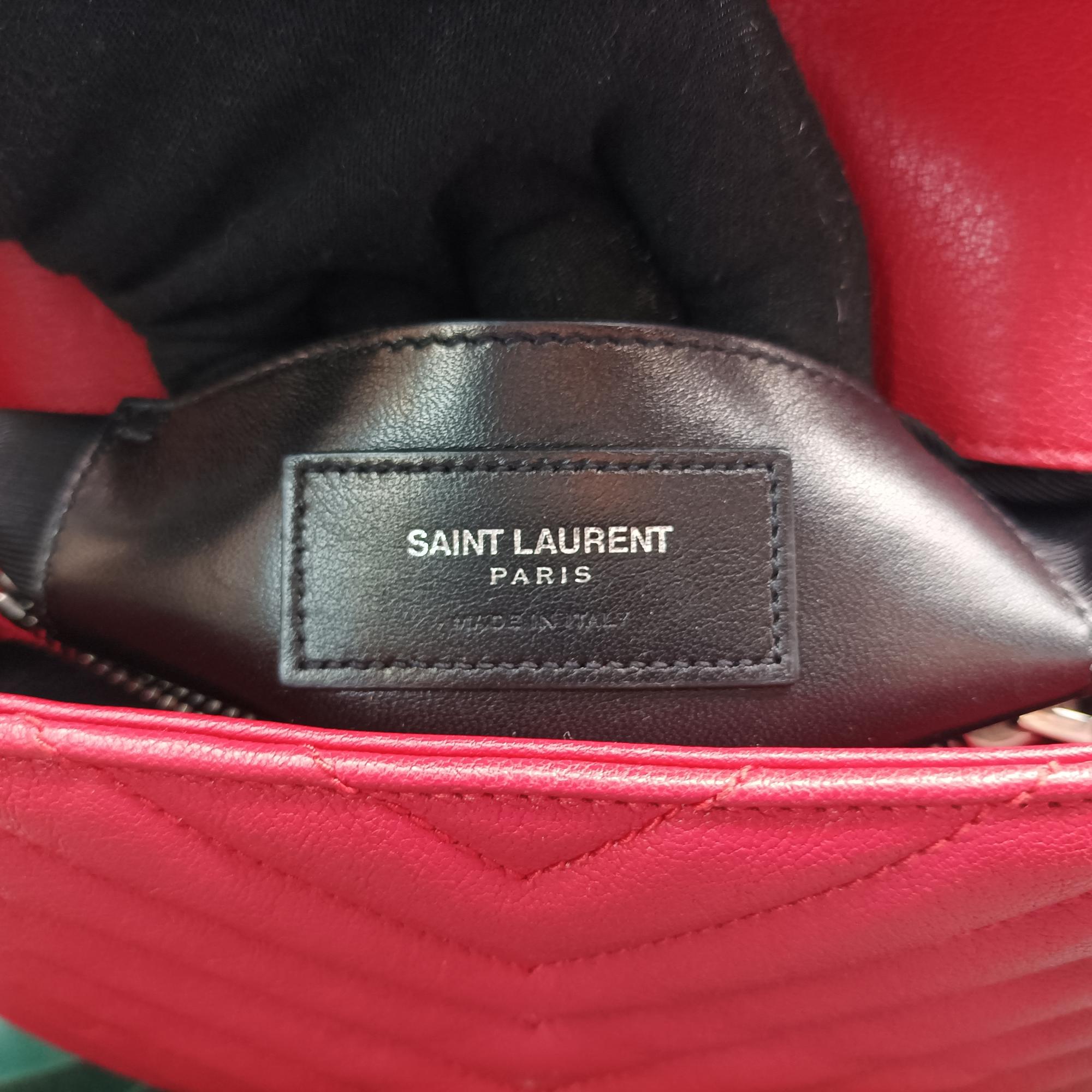 イヴサンローラン Yves saint Laurent ショルダーバッグ レディース カレッジ レッド レザー DMR392737.1215