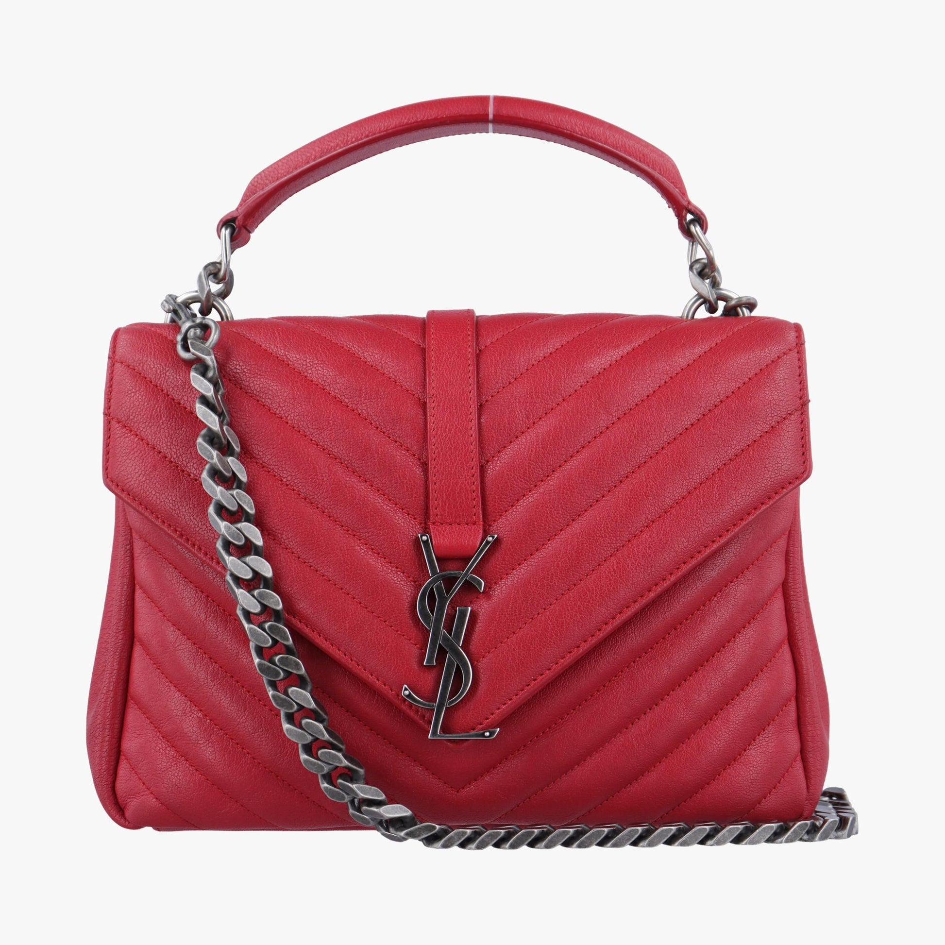 イヴサンローラン Yves saint Laurent ショルダーバッグ レディース カレッジ レッド レザー DMR392737.1215