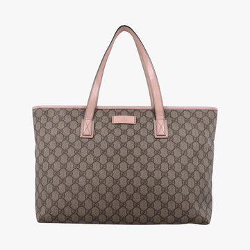 グッチ Gucci ハンドバッグ レディース GGプラス GGスプリーム グレー PVCコーティングキャンバス×レザー 211137 C4813146