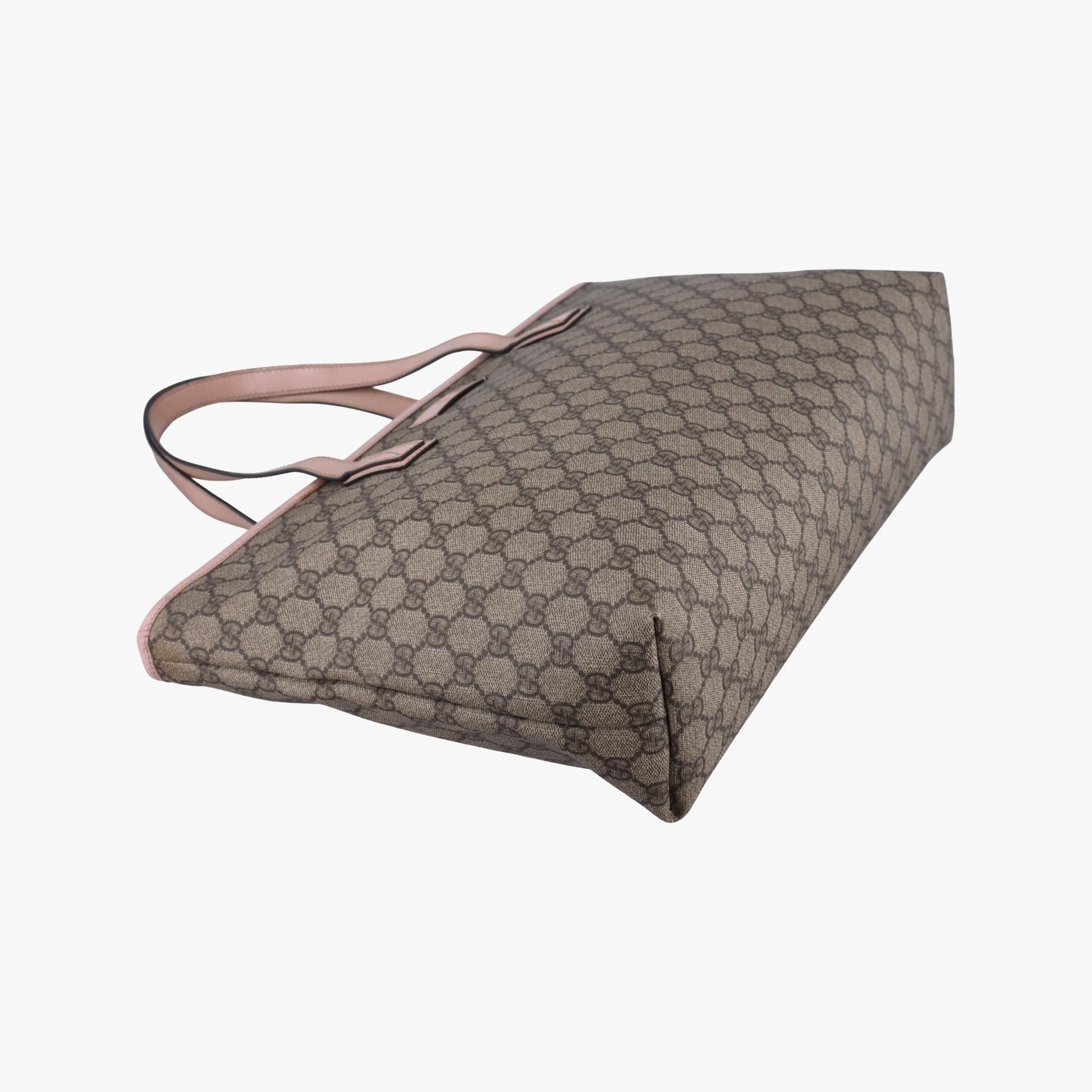 グッチ Gucci ハンドバッグ レディース GGプラス GGスプリーム グレー PVCコーティングキャンバス×レザー 211137 C4813146