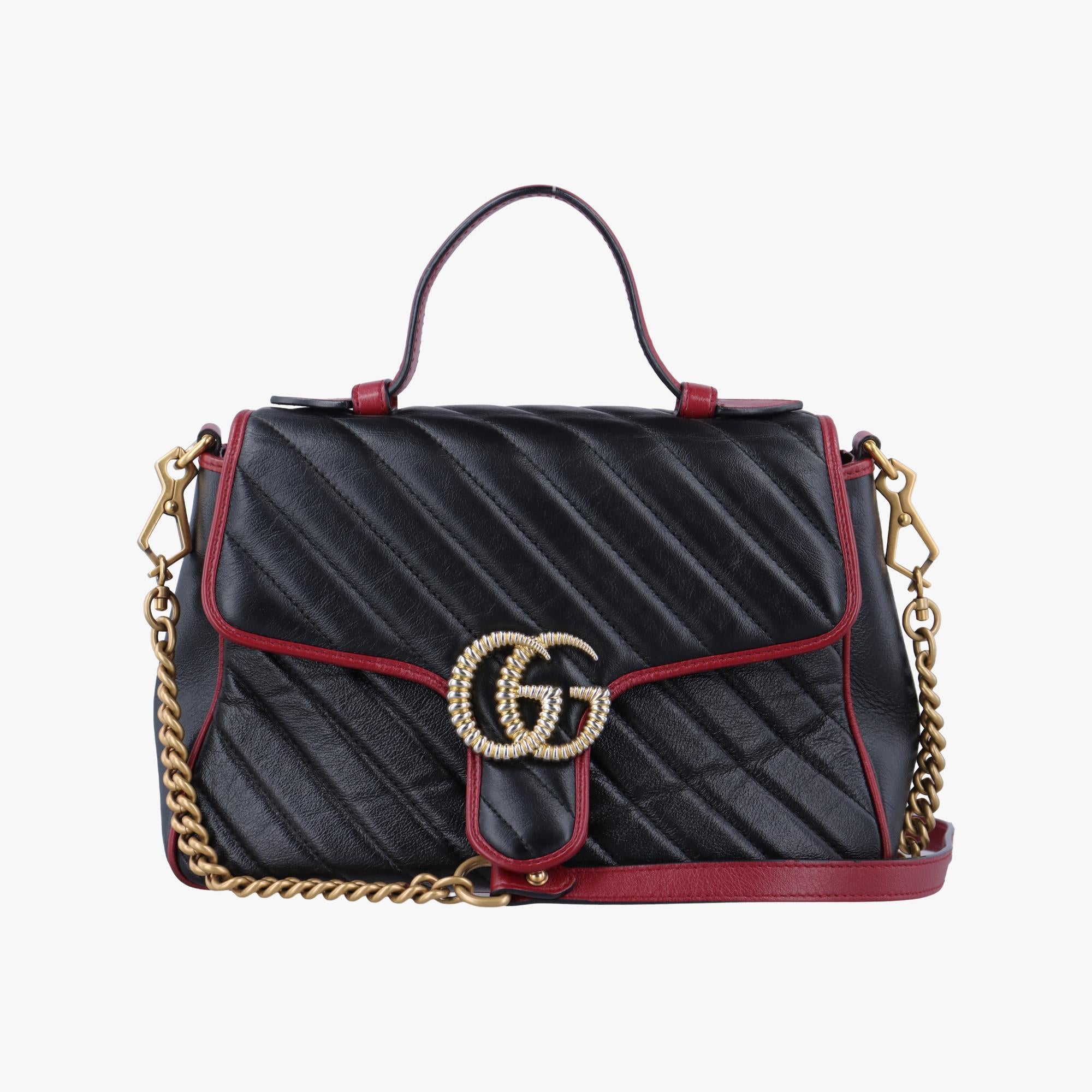 グッチ Gucci ショルダーバッグ レディース GGマーモント ブラック レザー 498110 A029847388