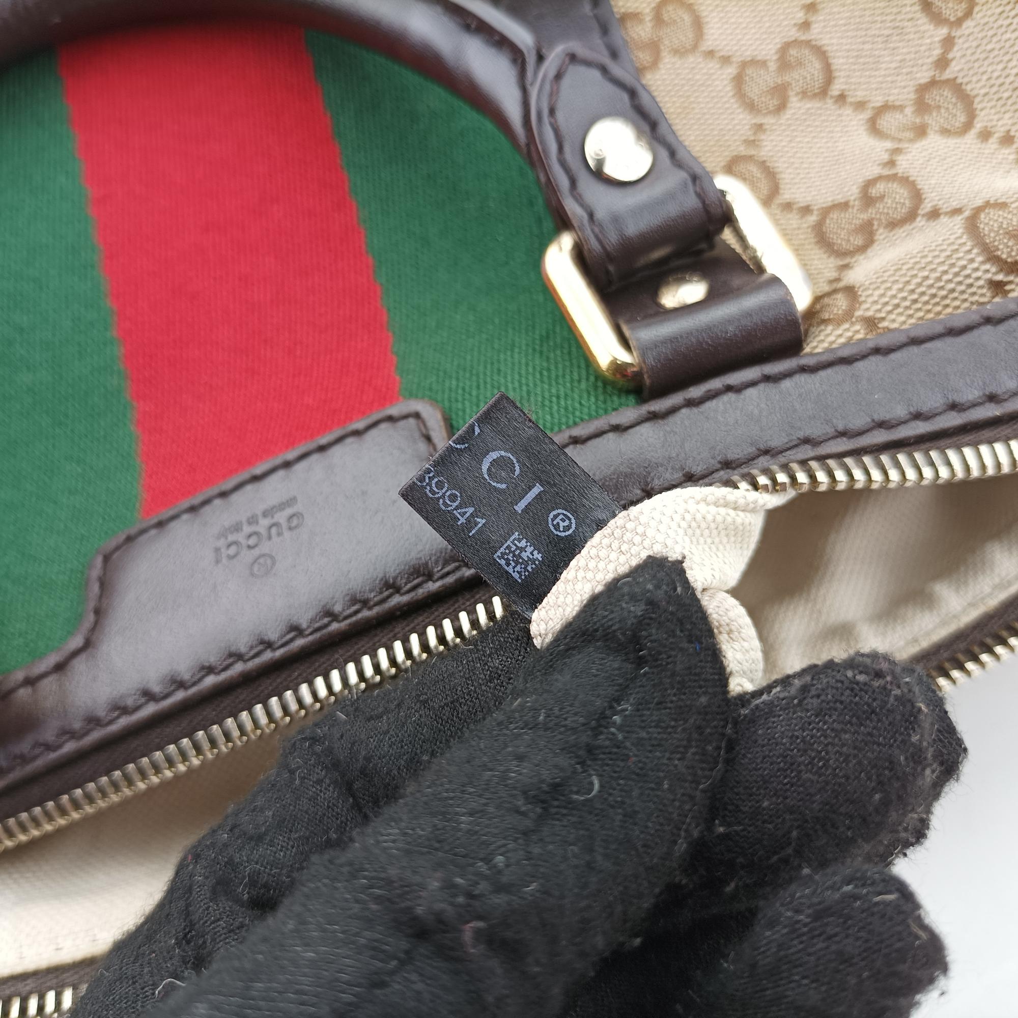 グッチ Gucci ボストンバッグ レディース シェリーライン ボストン ベージュ×グリーン×レッド キャンバス×レザー 247205 D014989941