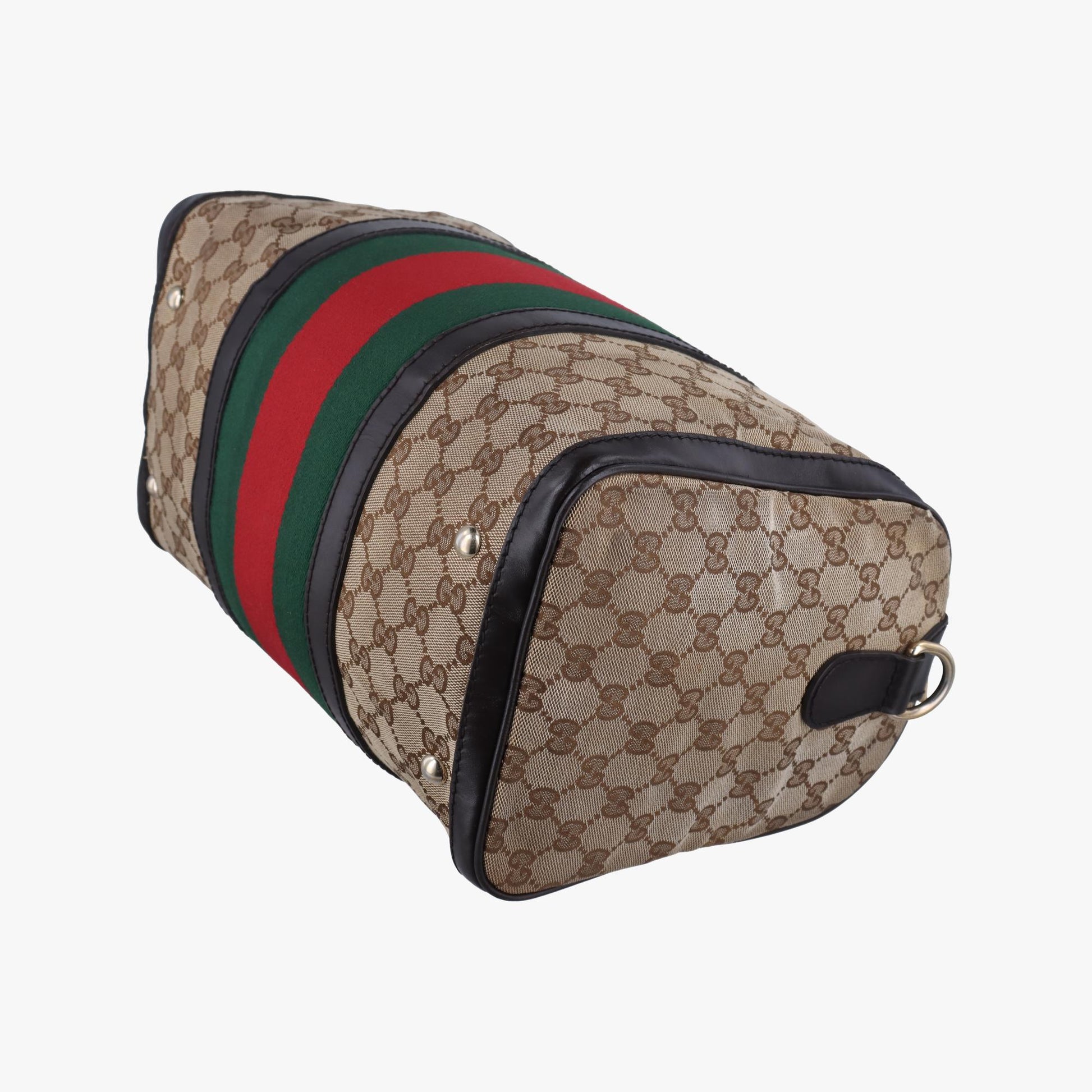 グッチ Gucci ボストンバッグ レディース シェリーライン ボストン ベージュ×グリーン×レッド キャンバス×レザー 247205 D014989941