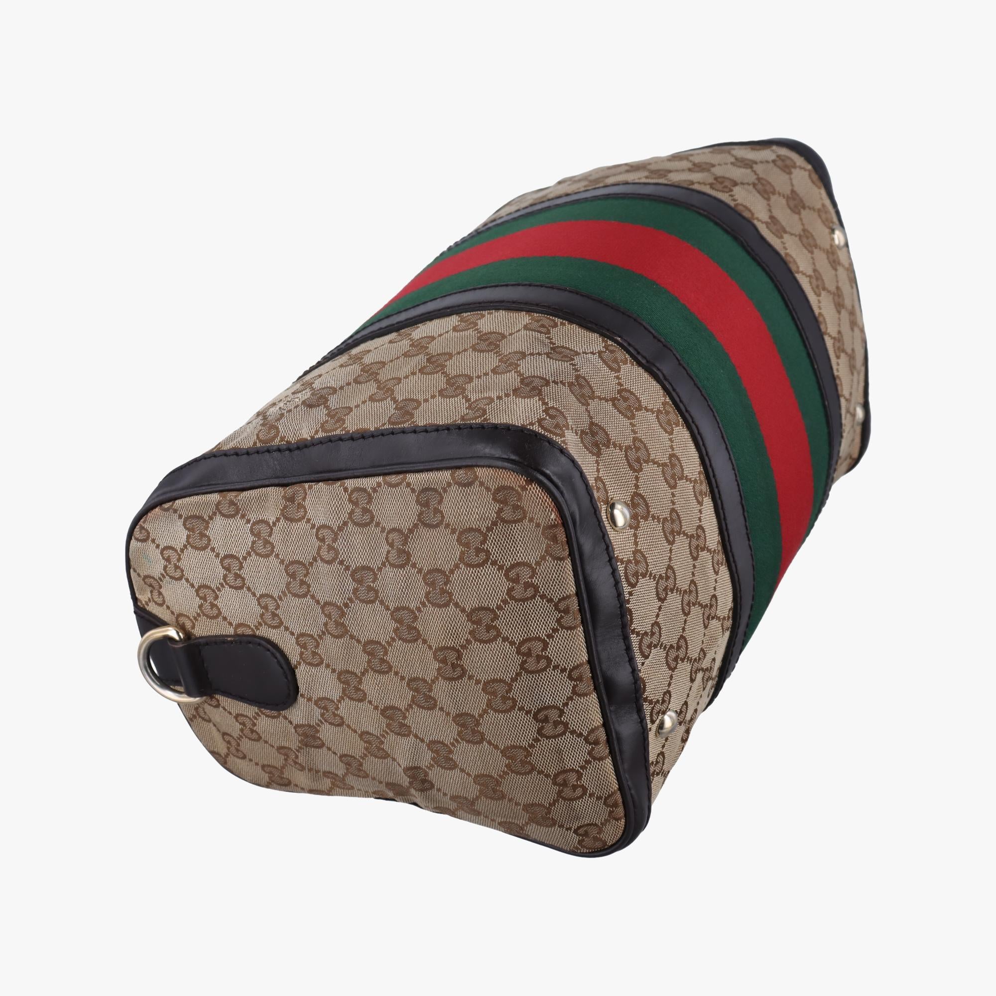 グッチ Gucci ボストンバッグ レディース シェリーライン ボストン ベージュ×グリーン×レッド キャンバス×レザー 247205 D014989941