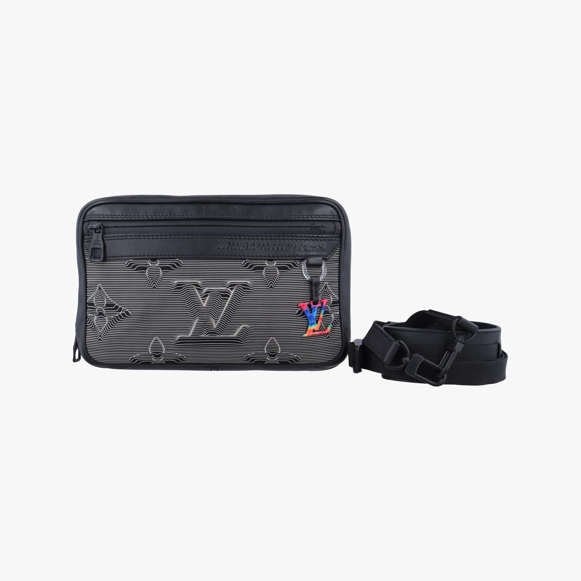 ルイヴィトン Louis Vuitton ショルダーバッグ レディース エクスパンダフル メッセンジャー ブラック ナイロン×レザー M55698 UB4169