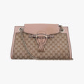 グッチ Gucci ショルダーバッグ レディース エミリー ブラウン×ピンク キャンバス×レザー 295403 D012935413