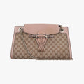 グッチ Gucci ショルダーバッグ レディース エミリー ブラウン×ピンク キャンバス×レザー 295403 D012935413